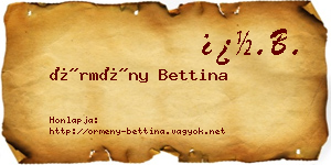 Örmény Bettina névjegykártya